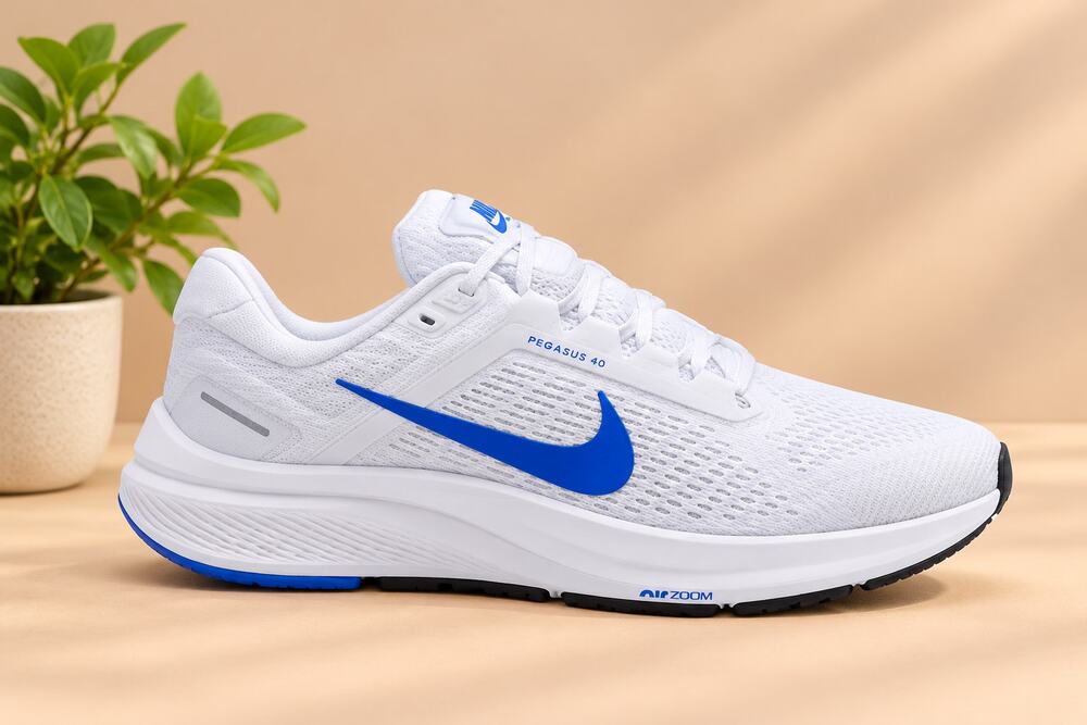 NWT Nike Air Zoom Structure 24 Men's Running Shoes, White/Black, 11.5